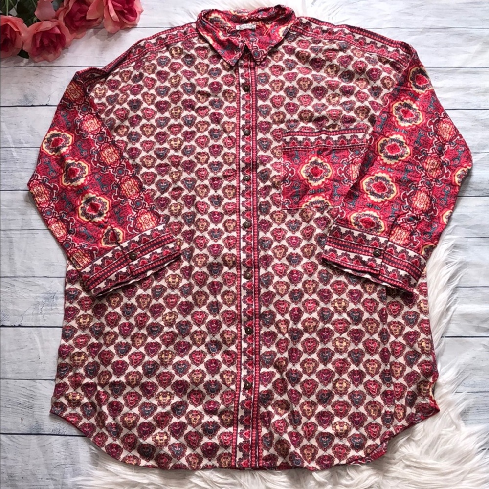 NWT Free People Happy Holibabe Pattern Sleep Shirt - Picture 2 of 13